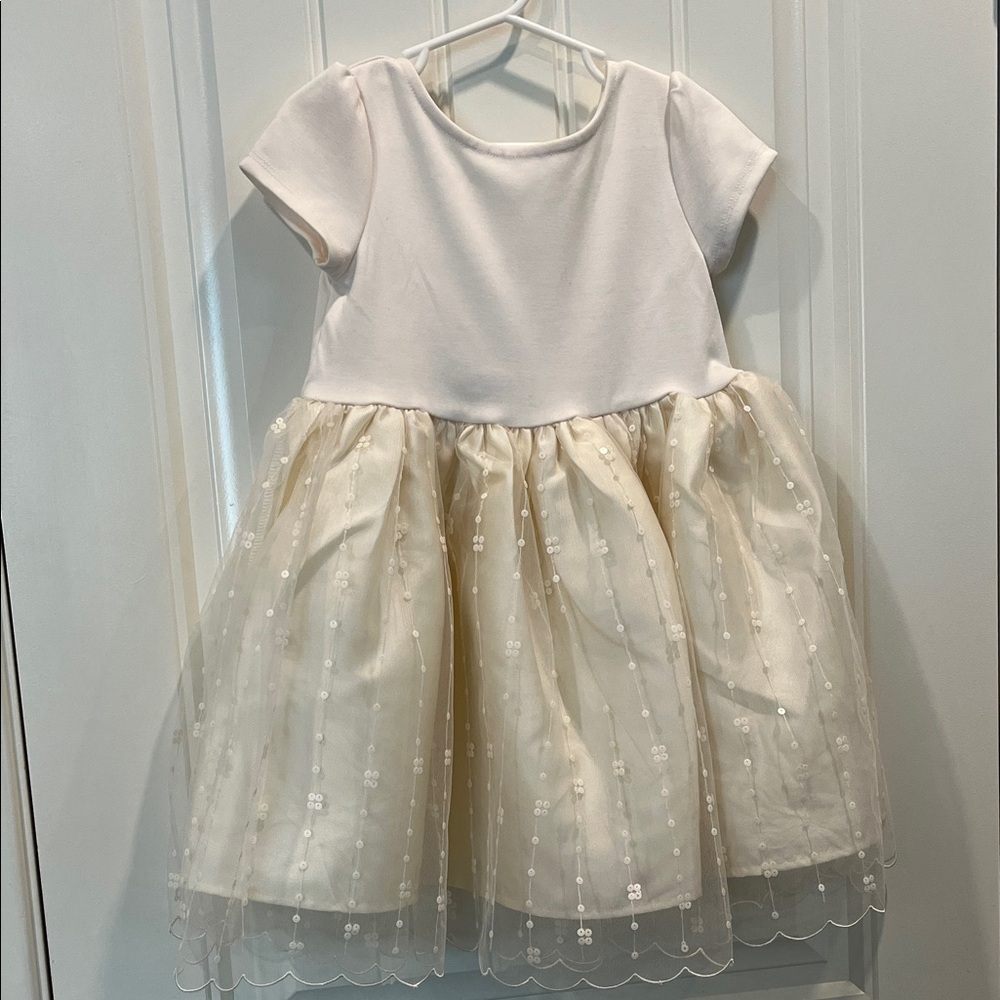 H&M Cream and White Kids Dress